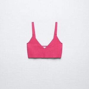 Zara knit cropped top